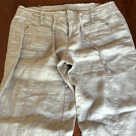 Inc. international concepts, petite size 2P 100% linen gray ladies casual pants - Picture 4 of 8